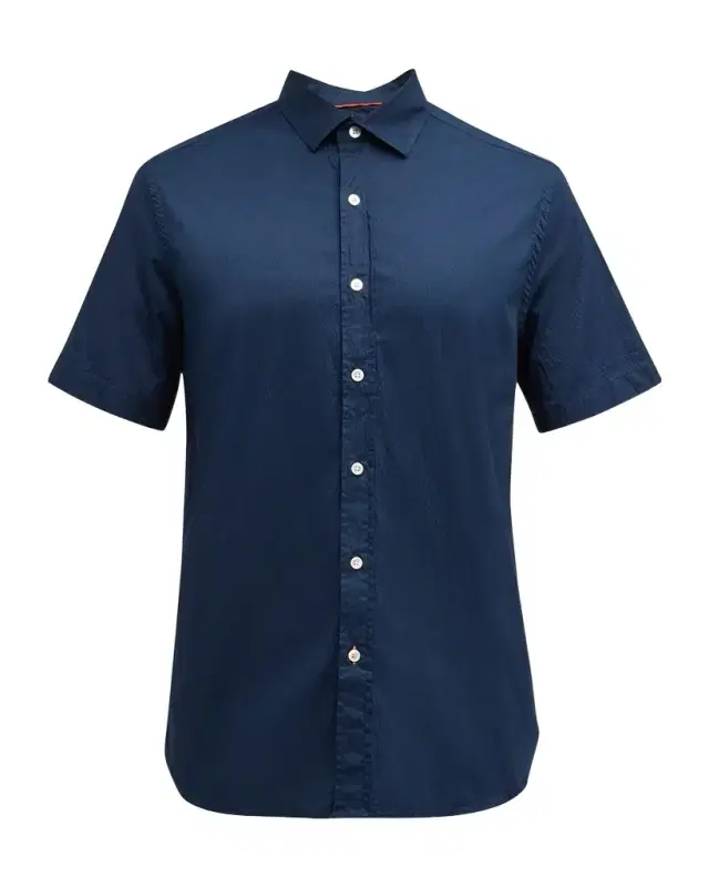 Men 's Palermo Seersucker Short-Sleeve Shirt
