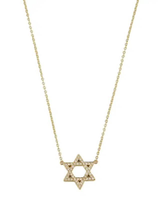 Diamond Star of David Necklace