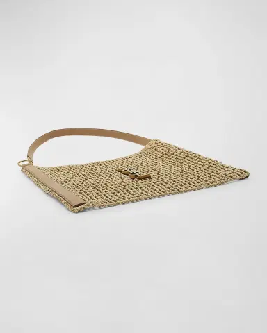 Saint Laurent Oxalis YSL Monogram Shoulder Bag in Raffia with Bronze Hardware | Thumbnail 6 Saint Laurent Oxalis YSL Monogram Shoulder Bag in Raffia with Bronze Hardware | Thumbnail 6