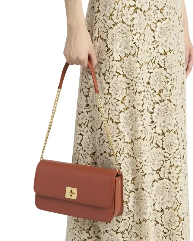 Gioia Flap Leather Shoulder Bag