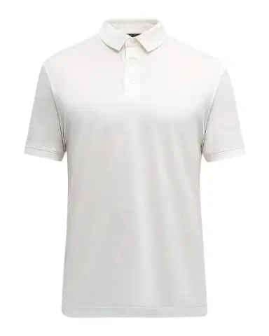Emporio Armani Men's Solid Jersey-Stretch Polo Shirt | Thumbnail 1 Emporio Armani Men's Solid Jersey-Stretch Polo Shirt | Thumbnail 1