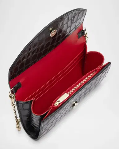 Christian Louboutin Loubi54 Wallet on Chain in Alligator Embossed Leather | Thumbnail 3