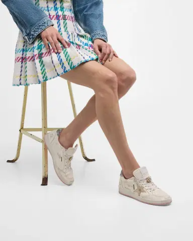 Golden Goose Ball Star Pearly Glitter Low-Top Sneakers | Thumbnail 2