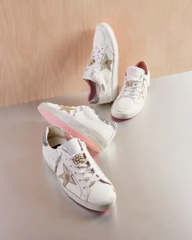 Golden Goose Ball Star Pearly Glitter Low-Top Sneakers | Thumbnail 5