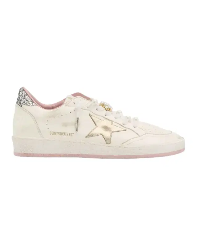 Golden Goose Ball Star Pearly Glitter Low-Top Sneakers