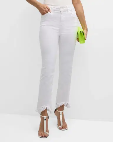 SIMKHAI River High-Rise Straight-Leg Frayed Denim Jeans | Thumbnail 2