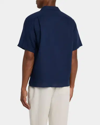 Onia Men's Air Linen Convertible Collar Short-Sleeve Shirt | Thumbnail 2