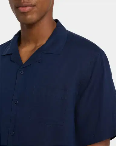 Onia Men's Air Linen Convertible Collar Short-Sleeve Shirt | Thumbnail 4