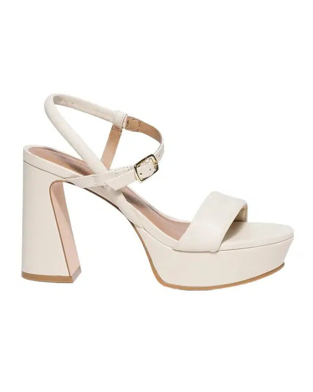 Leather Ankle-Strap Platform Sandals