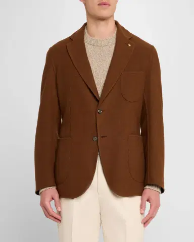 Stefano Ricci Men's Solid Wool Blazer | Thumbnail 4 Stefano Ricci Men's Solid Wool Blazer | Thumbnail 4