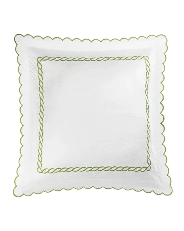 Matouk Classic Chain Scallop Matelasse Euro Sham