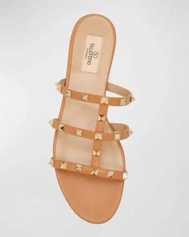 Valentino Garavani Rockstud Caged Flat Slide Sandals | Thumbnail 5 Valentino Garavani Rockstud Caged Flat Slide Sandals | Thumbnail 5