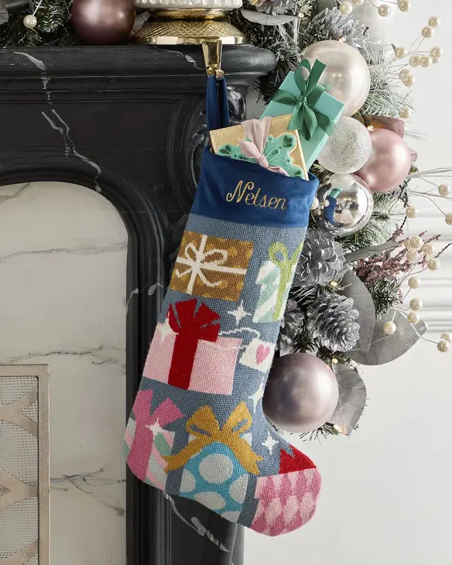 Bauble Stockings x Sainty Nelsen "From, Our Family" Christmas Stocking, Personalized