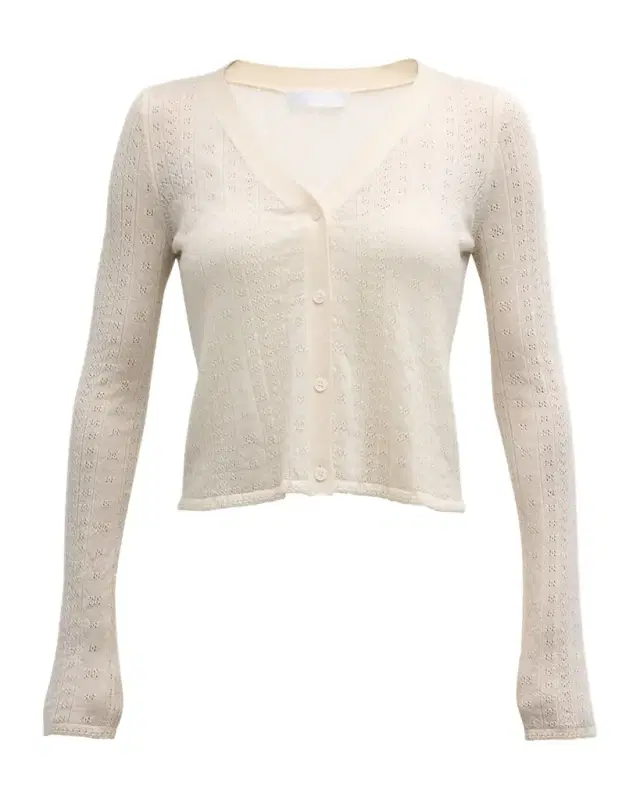 Vincent Pointelle Knit Cashmere Cardigan