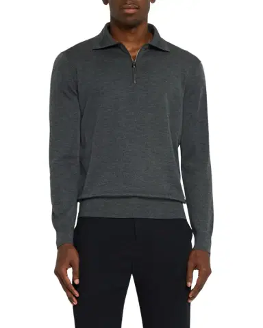 Stefano Ricci Men's Cashmere Polo Sweater | Thumbnail 1 Stefano Ricci Men's Cashmere Polo Sweater | Thumbnail 1