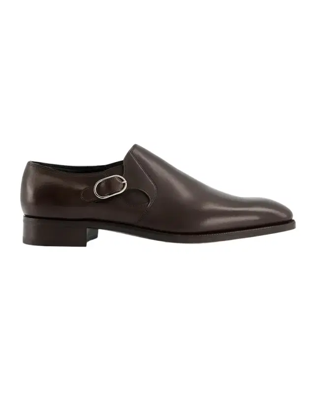 Men 's Moorfield Leather Monk Strap Loafers