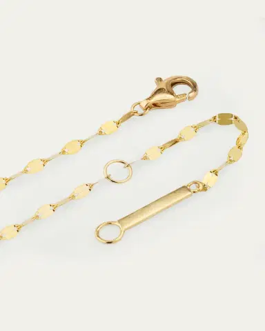 Lana 14K Yellow Gold Disc Chain Lariat Crossary Necklace, 18" | Thumbnail 4