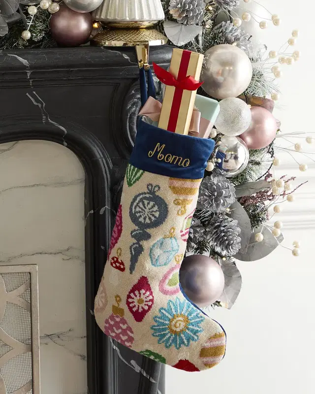 Bauble Stockings x Sainty Nelsen "The Christmas Collector" Christmas Stocking, Personalized