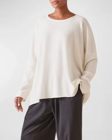 Eskandar Raw-Edged Cashmere Top | Thumbnail 3 Eskandar Raw-Edged Cashmere Top | Thumbnail 3