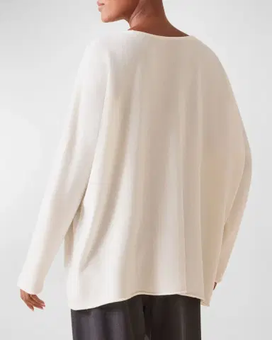 Eskandar Raw-Edged Cashmere Top | Thumbnail 4 Eskandar Raw-Edged Cashmere Top | Thumbnail 4