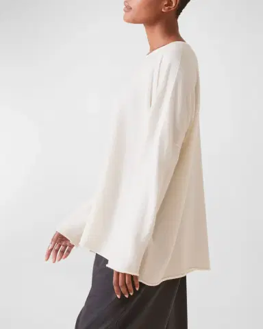 Eskandar Raw-Edged Cashmere Top | Thumbnail 5 Eskandar Raw-Edged Cashmere Top | Thumbnail 5