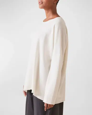 Eskandar Raw-Edged Cashmere Top | Thumbnail 6 Eskandar Raw-Edged Cashmere Top | Thumbnail 6