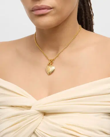 Ben-Amun Gold Heart Initial Locket Necklace | Thumbnail 2 Ben-Amun Gold Heart Initial Locket Necklace | Thumbnail 2