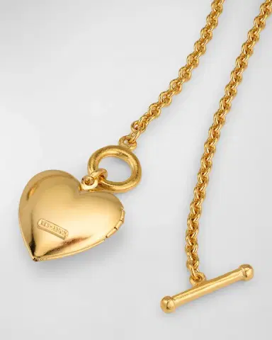Ben-Amun Gold Heart Initial Locket Necklace | Thumbnail 4 Ben-Amun Gold Heart Initial Locket Necklace | Thumbnail 4