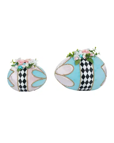 Katherine 's Collection Hearts and Wonderland Fabric-Covered Eggs, Set of 2 | Thumbnail 2 Katherine 's Collection Hearts and Wonderland Fabric-Covered Eggs, Set of 2 | Thumbnail 2