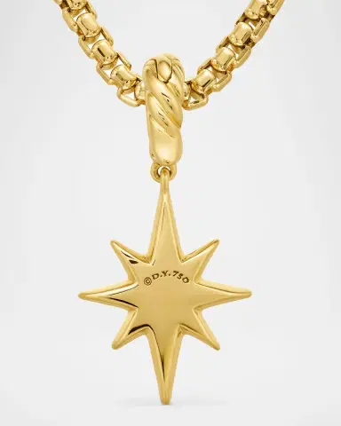David Yurman North Star Pendant with Diamonds in 18K Gold, 15mm | Thumbnail 4