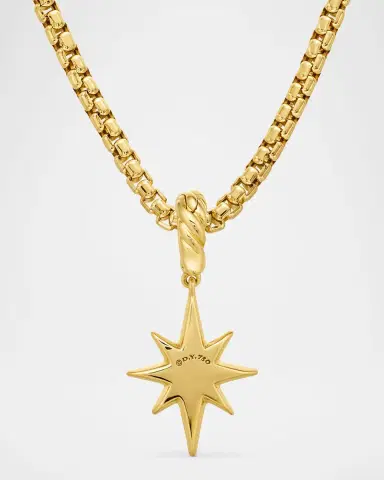 David Yurman North Star Pendant with Diamonds in 18K Gold, 15mm | Thumbnail 5