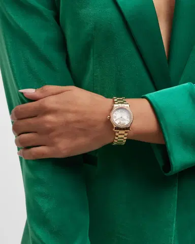 Chopard Happy Sport 18k Rose Gold Diamond Bracelet Watch | Thumbnail 2
