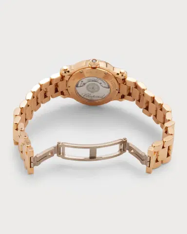 Chopard Happy Sport 18k Rose Gold Diamond Bracelet Watch | Thumbnail 4