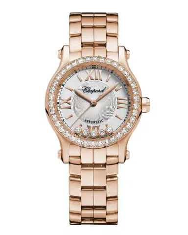 Chopard Happy Sport 18k Rose Gold Diamond Bracelet Watch | Thumbnail 1