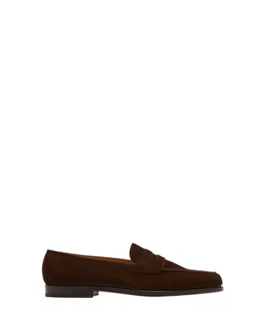 John Lobb Men's Lopez Suede Penny Loafers | Thumbnail 1