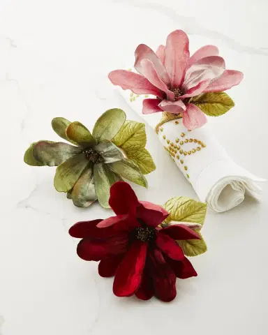 Deborah Rhodes Plush Magnolia Napkin Ring | Thumbnail 3