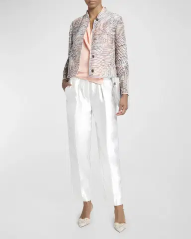 Giorgio Armani Soutache Leather Short Jacket | Thumbnail 2 Giorgio Armani Soutache Leather Short Jacket | Thumbnail 2