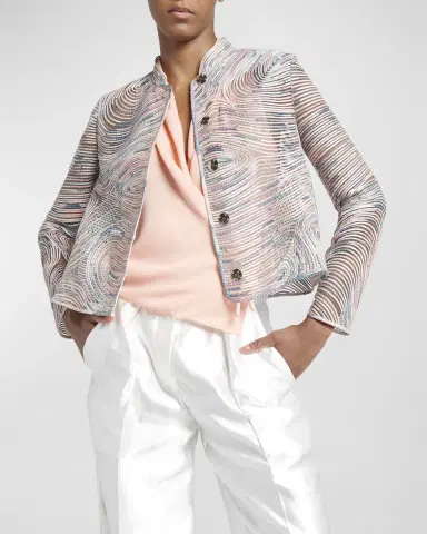 Giorgio Armani Soutache Leather Short Jacket | Thumbnail 7 Giorgio Armani Soutache Leather Short Jacket | Thumbnail 7