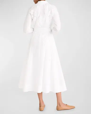 Merlette Liberty Pintuck Pima Cotton Midi Shirtdress | Thumbnail 2