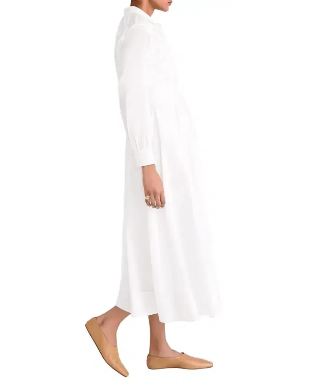 Merlette Liberty Pintuck Pima Cotton Midi Shirtdress