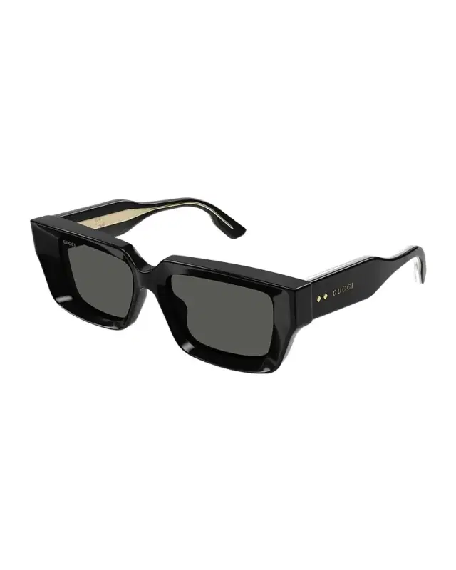 Beveled Acetate Rectangle Sunglasses