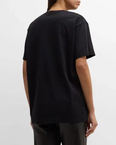 Toteme Short-Sleeve Straight Cotton T-Shirt | Thumbnail 3 Toteme Short-Sleeve Straight Cotton T-Shirt | Thumbnail 3