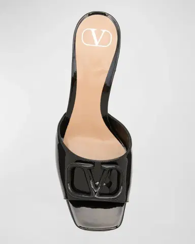 Valentino Garavani VLogo Leather Tonal Mule Sandals | Thumbnail 5