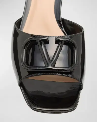 Valentino Garavani VLogo Leather Tonal Mule Sandals | Thumbnail 6