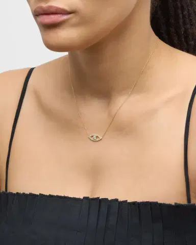 Jennifer Meyer Open Evil Eye Diamond Necklace | Thumbnail 2 Jennifer Meyer Open Evil Eye Diamond Necklace | Thumbnail 2