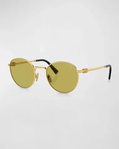 Miu Miu Logo Metal Round Sunglasses | Thumbnail 3 Miu Miu Logo Metal Round Sunglasses | Thumbnail 3