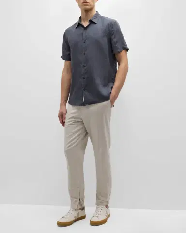 Onia Men's Jack Air Linen Short-Sleeve Shirt | Thumbnail 2 Onia Men's Jack Air Linen Short-Sleeve Shirt | Thumbnail 2