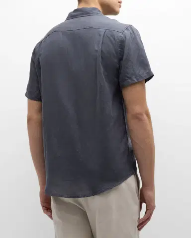 Onia Men's Jack Air Linen Short-Sleeve Shirt | Thumbnail 3 Onia Men's Jack Air Linen Short-Sleeve Shirt | Thumbnail 3