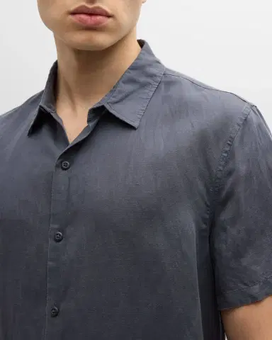 Onia Men's Jack Air Linen Short-Sleeve Shirt | Thumbnail 5 Onia Men's Jack Air Linen Short-Sleeve Shirt | Thumbnail 5