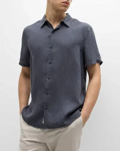 Onia Men's Jack Air Linen Short-Sleeve Shirt | Thumbnail 6 Onia Men's Jack Air Linen Short-Sleeve Shirt | Thumbnail 6